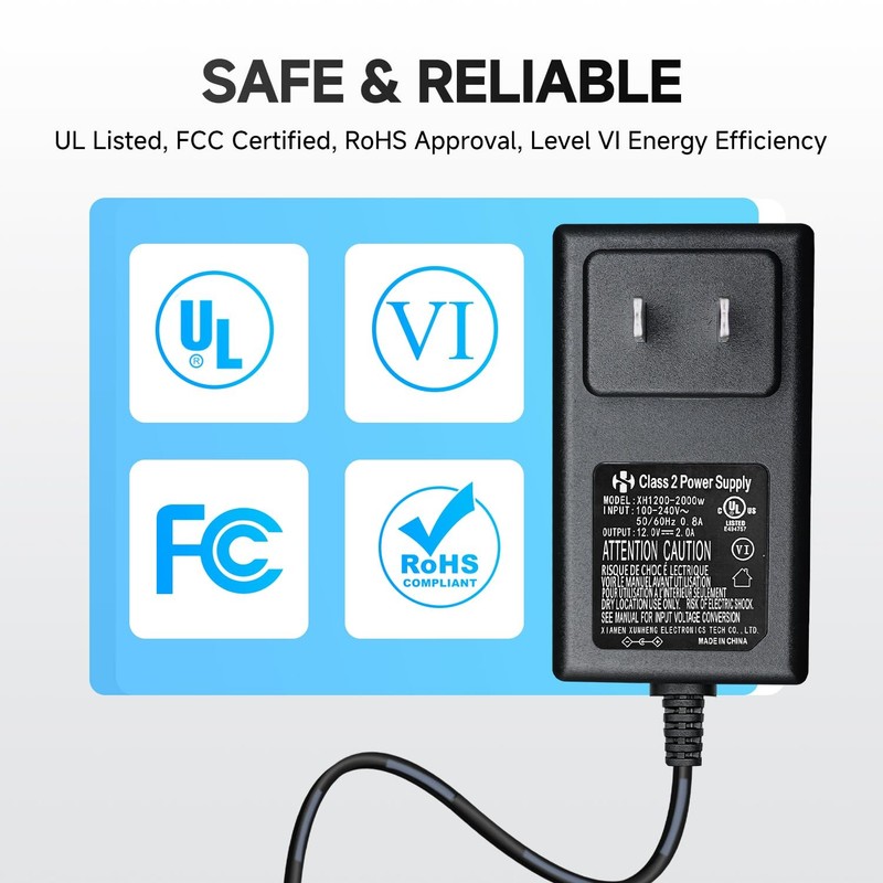 UL Listed 12V 2A Power Supply AC Adapter with 8 Tips, 12 Volts 12V2A+8 Tips gallery