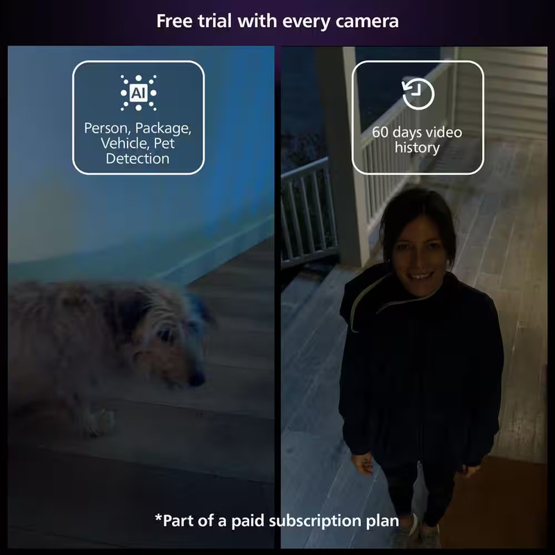 Plug-In Indoor/Outdoor Smart Home Security Surveillance Camera with Desktop Stan gallery