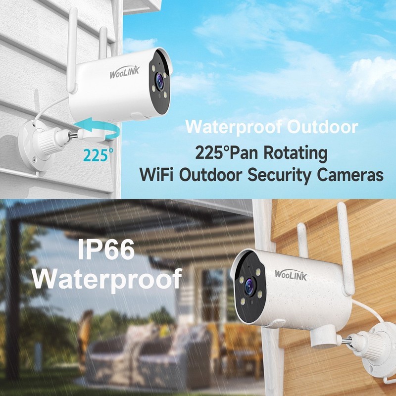 4Packs Wireless Solar Camera 2K HD Outdoor Security Camera System WiFi gallery