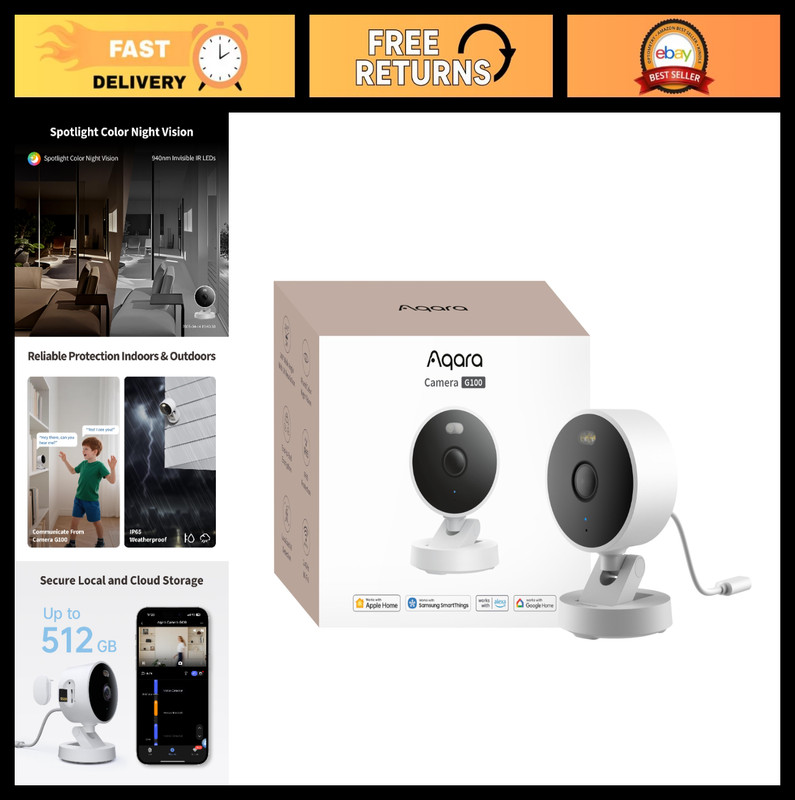 2K Indoor/Outdoor Security Camera, HomeKit, 2-Way Audio, Night Vision, AI Detect