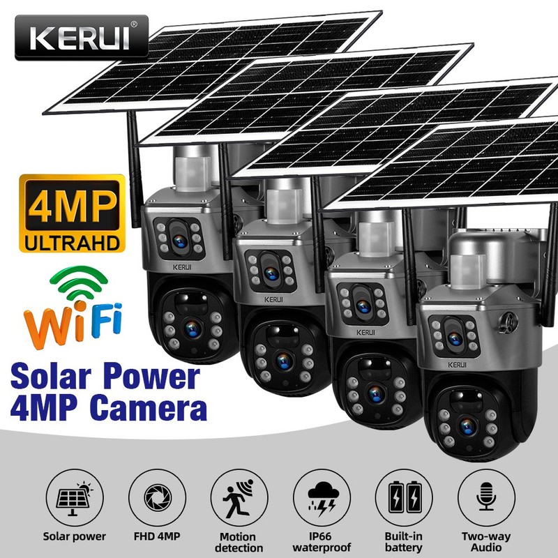 4 PACK Dual Lens Camera WIFI Smart Home 4MP Wireless IP Camera Security Outdoor