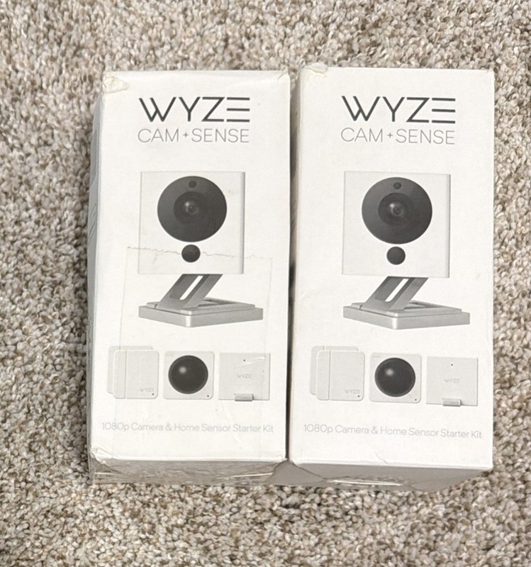 2 pack – Wyze Cam v2 + Sense Starter Kit SEALED, v1 Bridge for Home Assistant