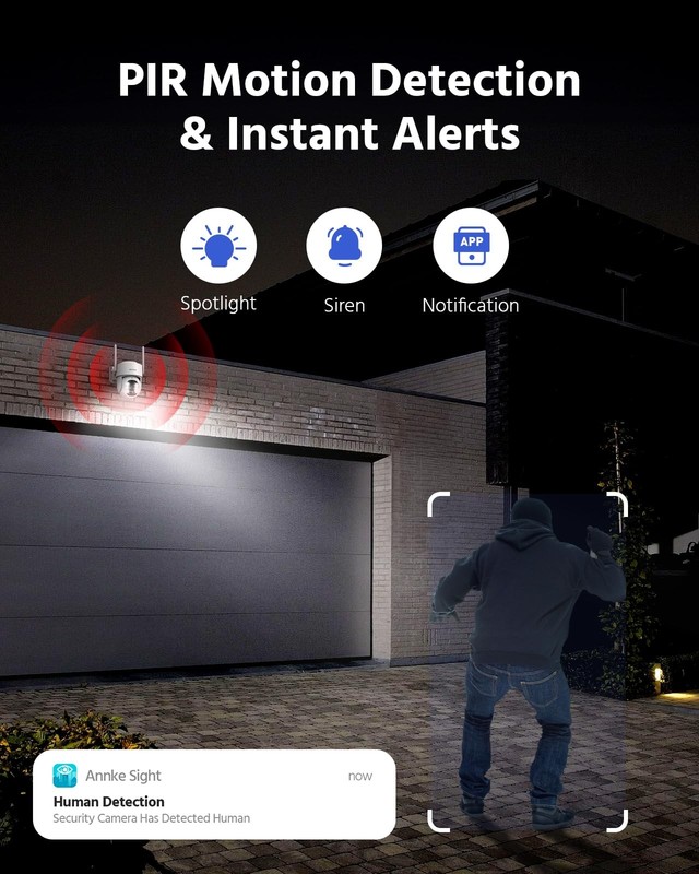 2.5K Wireless Security Camera Outdoor, 2-Cam Home Solar Camera System gallery