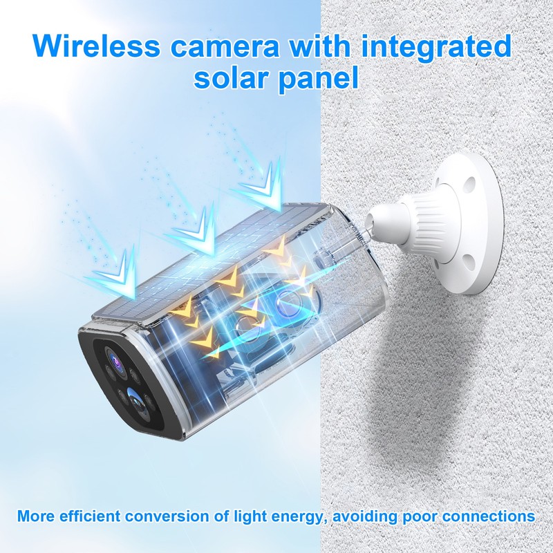 2-Pack 4MP Wireless Solar Battery Security Camera Outdoor PIR Color Night Vision gallery