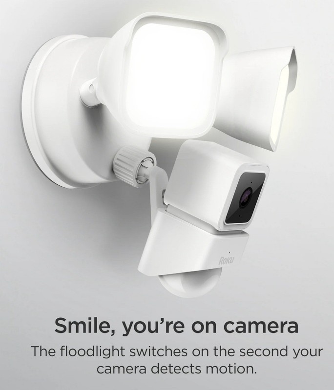 Roku Smart Home Floodlight Camera SE Wi-Fi Connected, Wired Surveillance Camera gallery