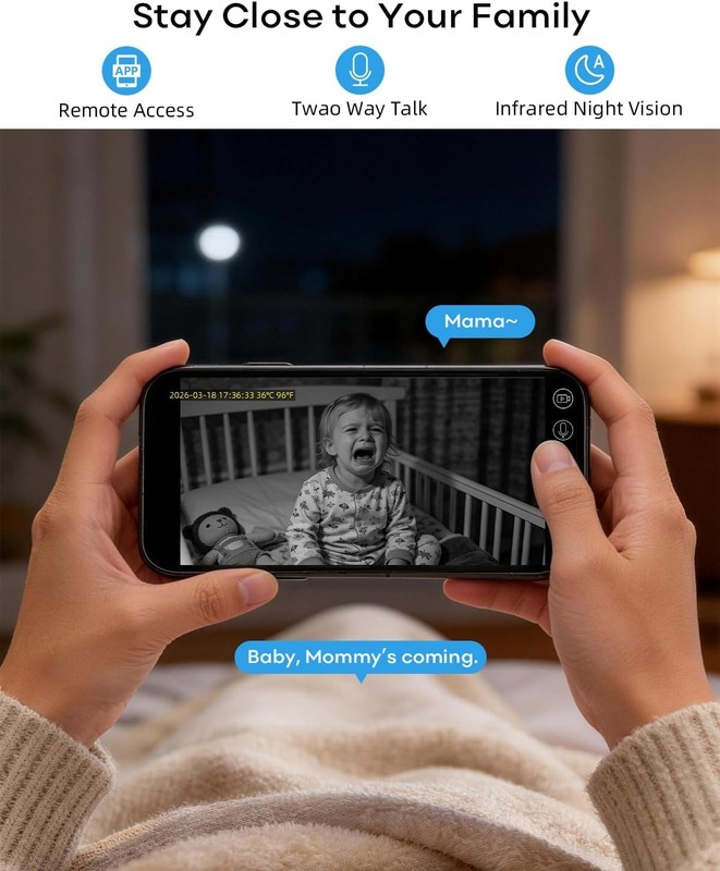 4G Cellular Security Camera Indoor Wireless, 2K PTZ No WiFi Camera for Home/R... gallery