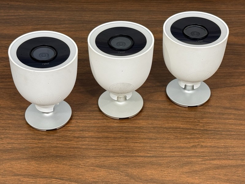Lot Of 3 NEST CAMERA IQ OUTDOOR SMART WIFI SECURITY CAMERA – A0055 – PARTS ONLY!