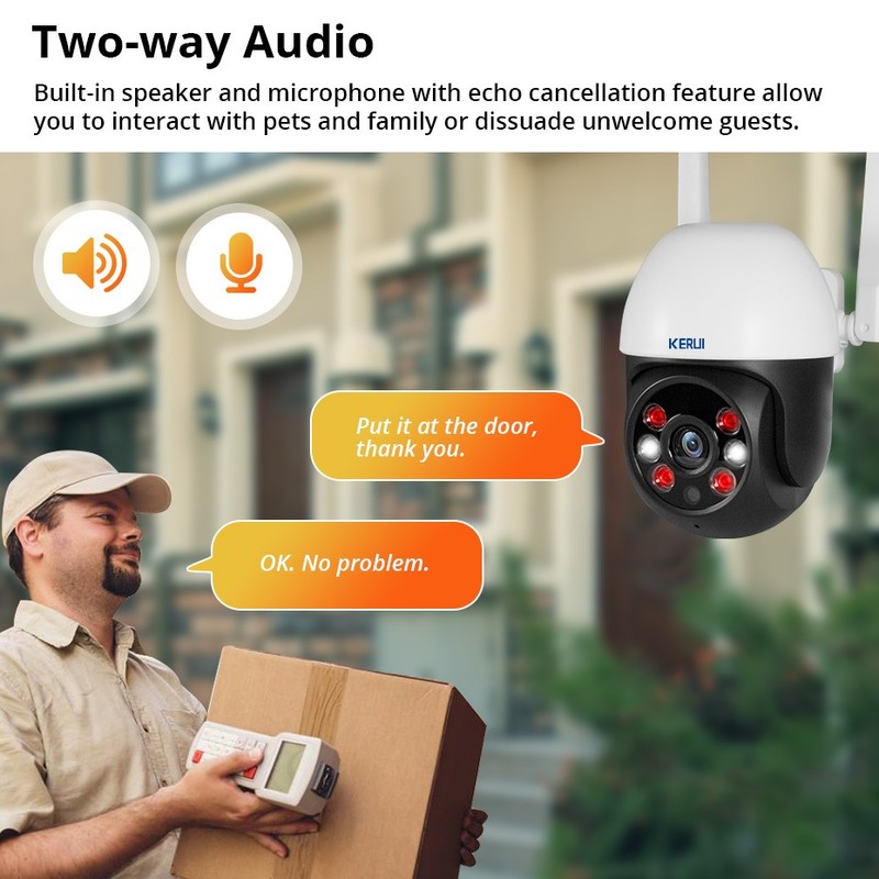 Home Security 5MP WiFi Camera Wireless Smart Monitor Two-Way Audio Waterproof gallery