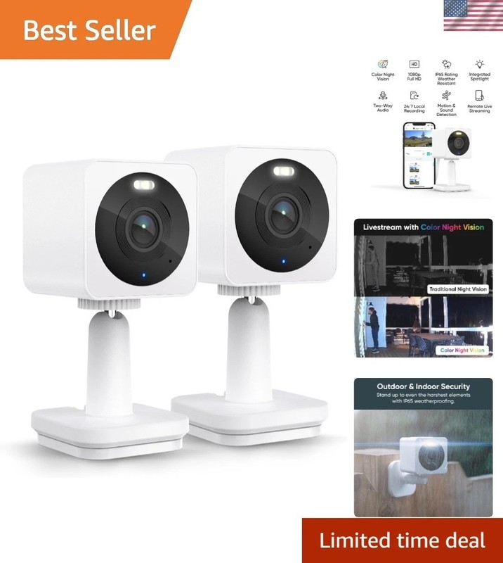 Cam OG Indoor/Outdoor 1080p Wi-Fi Smart Home Security Camera with Color Night…
