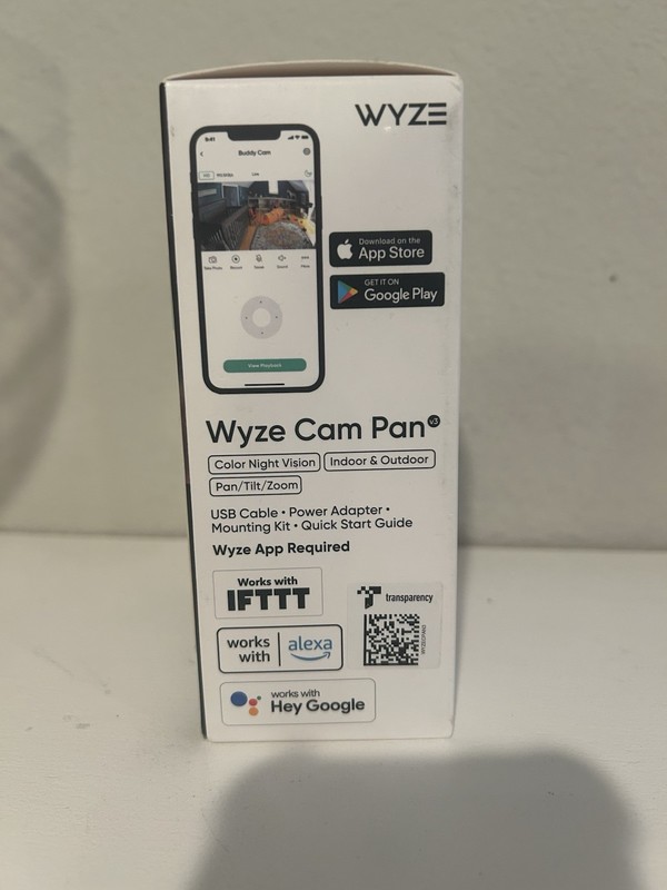 New Wyze Cam Pan White 32GB AND Mounting Brackets, 24/7 Recording, 1080p Full HD gallery