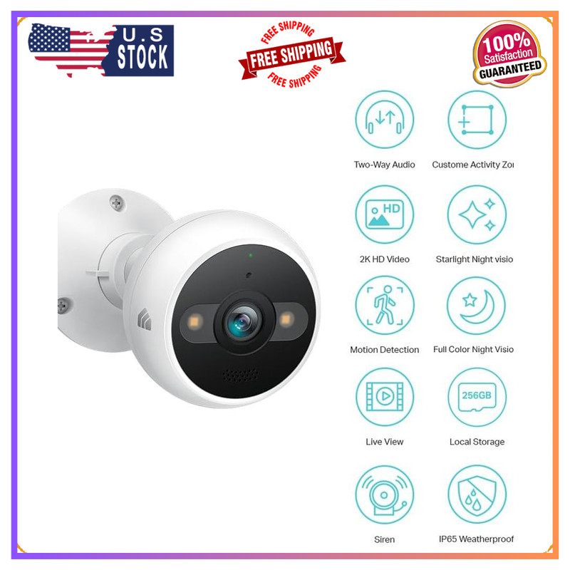 Kasa Smart 2K QHD Outdoor Security Camera Wired, IP65, Night Vision gallery