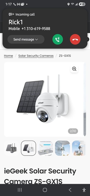 ieGeek ZS-GX1S Wi-Fi Outdoor Solar PTZ Security Camera