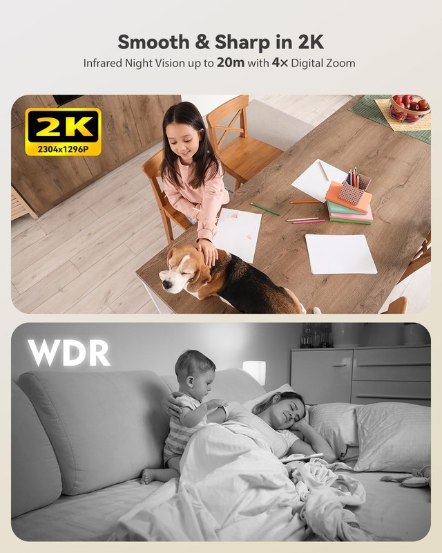 2K 100% Wireless Battery Indoor , 20m Night Vision, App & PC, FTP, 128GB TF S... gallery