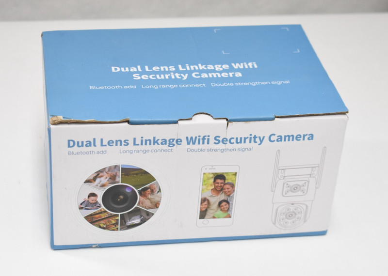 Hiseeu Dual Lens Linkage Wifi Security Camera Long Range Connection 2 Way