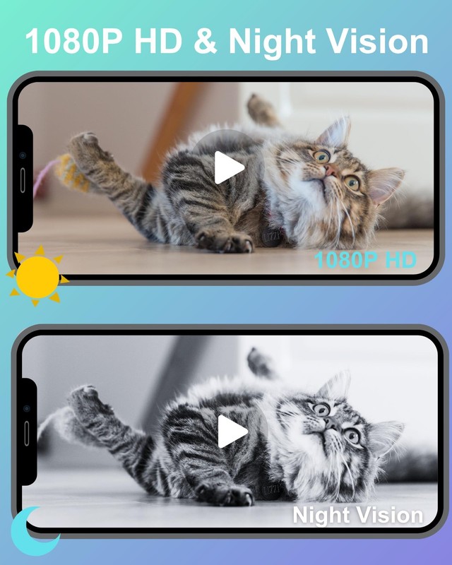 Indoor Camera Wireless 1080P Wi-Fi Camera for Home Security Pet Monitoring, M... gallery