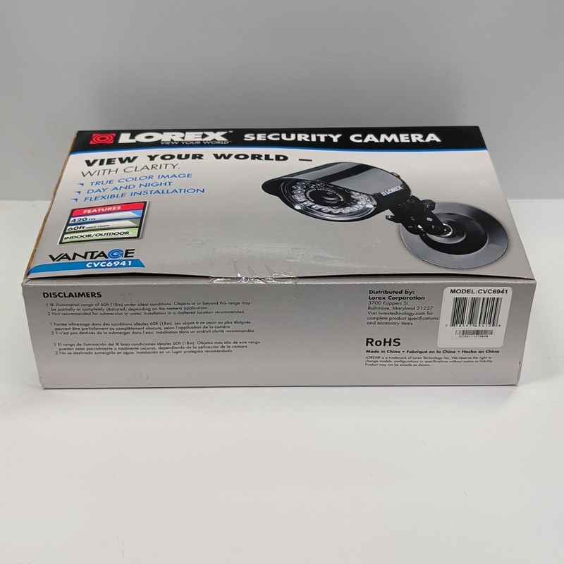 Lorex Day Night Surveillance Camera CVC6941 Black New In Sealed Box gallery