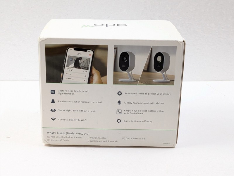 Arlo Essential Indoor Security Camera - White (VMC2040-100NAS) gallery