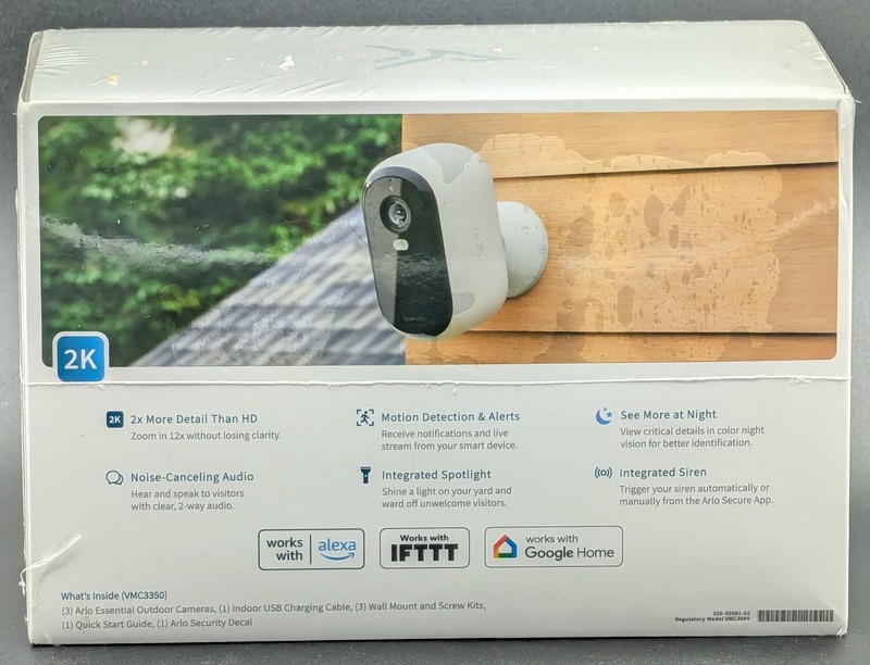 Arlo Essential Outdoor Camera 2nd Gen 3-Pack 2K Wireless Security System New gallery