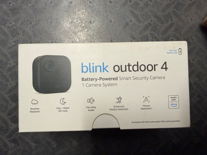 BLINK OUTDOOR 4 (4th Gen) Wire-Free Smart Security Camera System 1 CAMERA – NEW