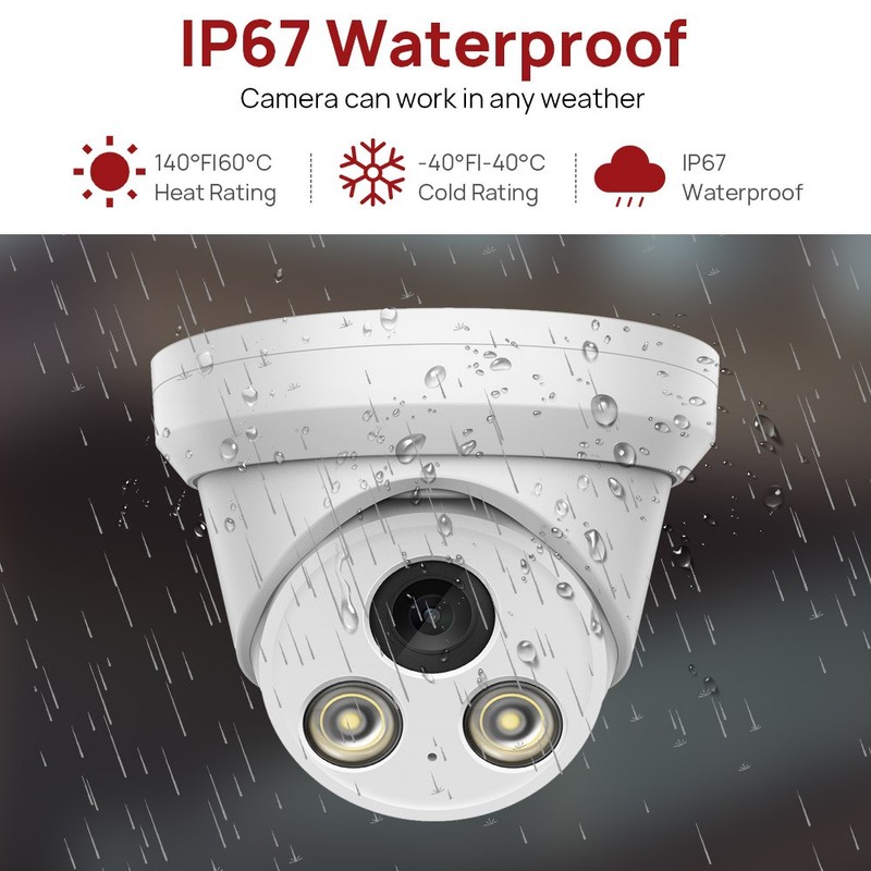 Vikylin 4K 8MP 5MP 4MP POE IP Camera Outdoor FULL COLOR LED Onvif Ethernet RTSP gallery