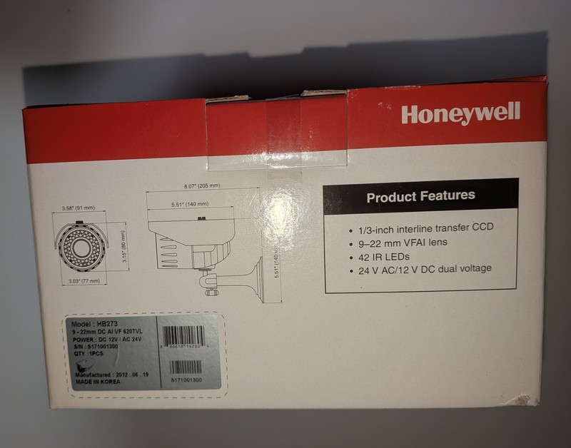 NEW SEALED Honeywell HB273 Bullet Camera HD Outdoor Security Camera gallery