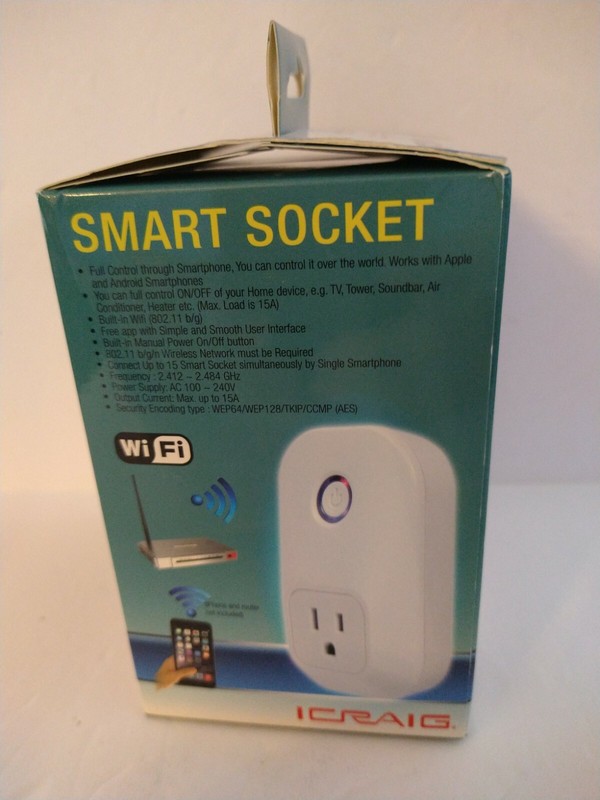 iCraig Smart Socket Built In WiFi Compatible With Smartphones- CSH301~Sealed Box gallery