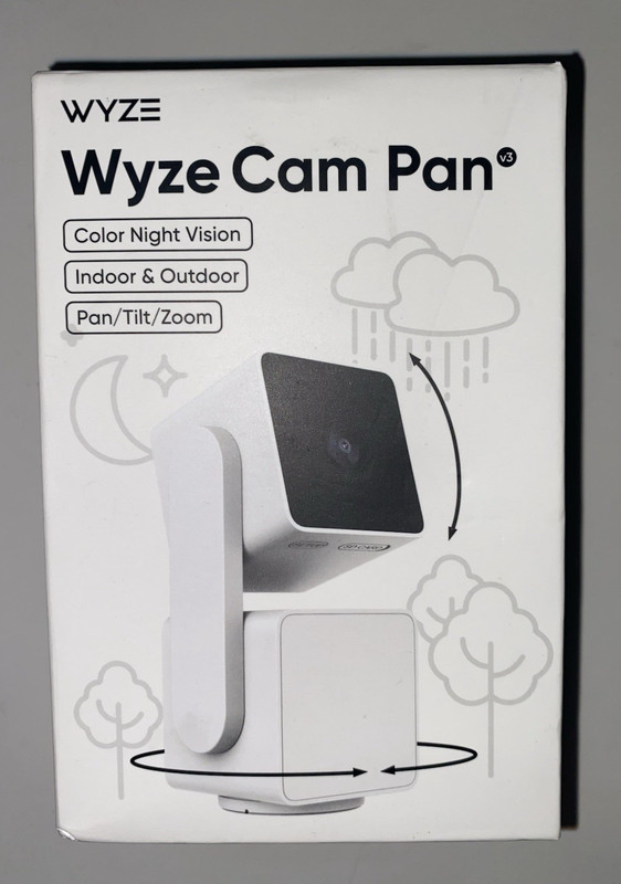 WYZE Cam Pan v3 Indoor/Outdoor IP65 1080P 360° Pan/Tilt/Zoom WiFi Smart Home Sec