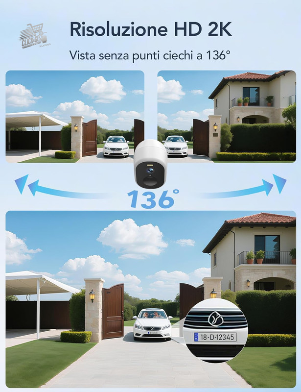 Outdoor Wi-Fi Camera Solar Panel Wireless Battery 2K Surveillance gallery
