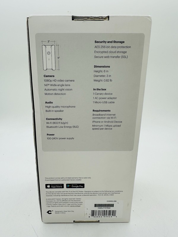 Canary View Indoor HD Wi-Fi Home Security Camera Connect To Your Phone Black gallery
