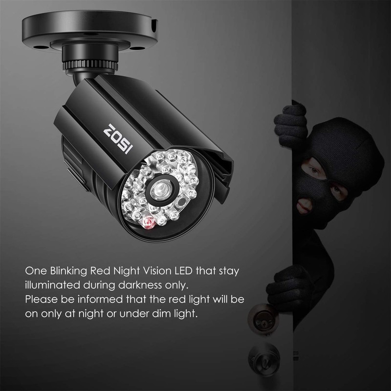 Zosi 2AK-2116E-D-US Fake Bullet Camera 2 pack battery operated - Lights up - New gallery