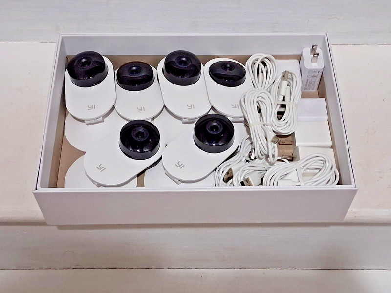 6 YI Home 1080p wireless surveillance cameras