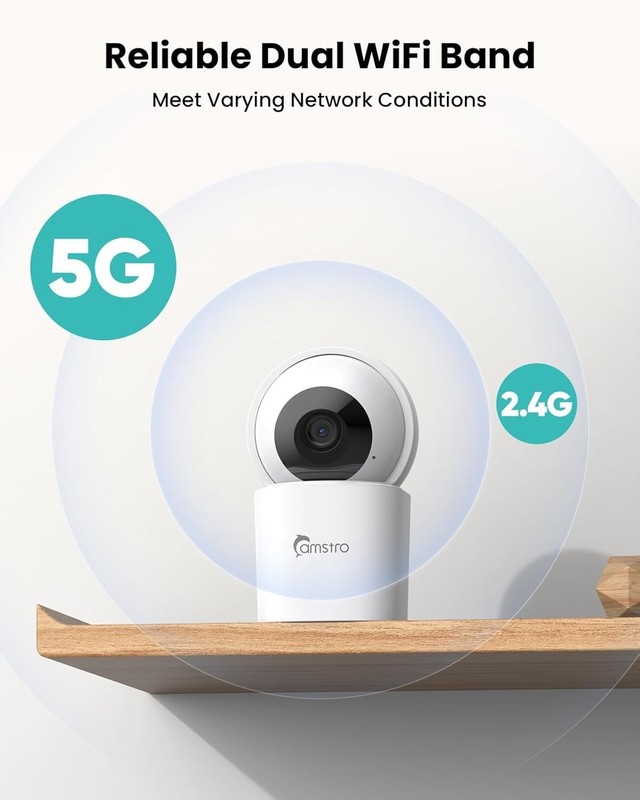 Smart 3K HD Indoor Camera - 360° PTZ, Night Vision & 2-Way Audio for Home Safety gallery
