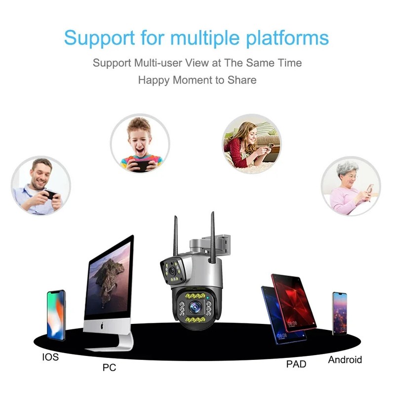 4MP Wifi 4G PTZ Camera Outdoor Security AI Human Detect Night Vision CCTV Camera gallery
