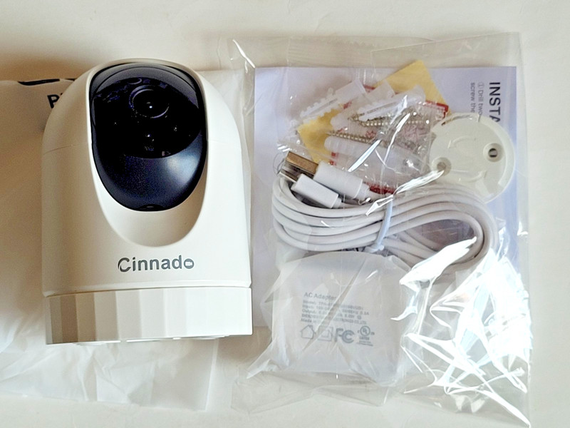 Cinnado D1 Security Camera Indoor 2k 360 Wifi Camera for home security