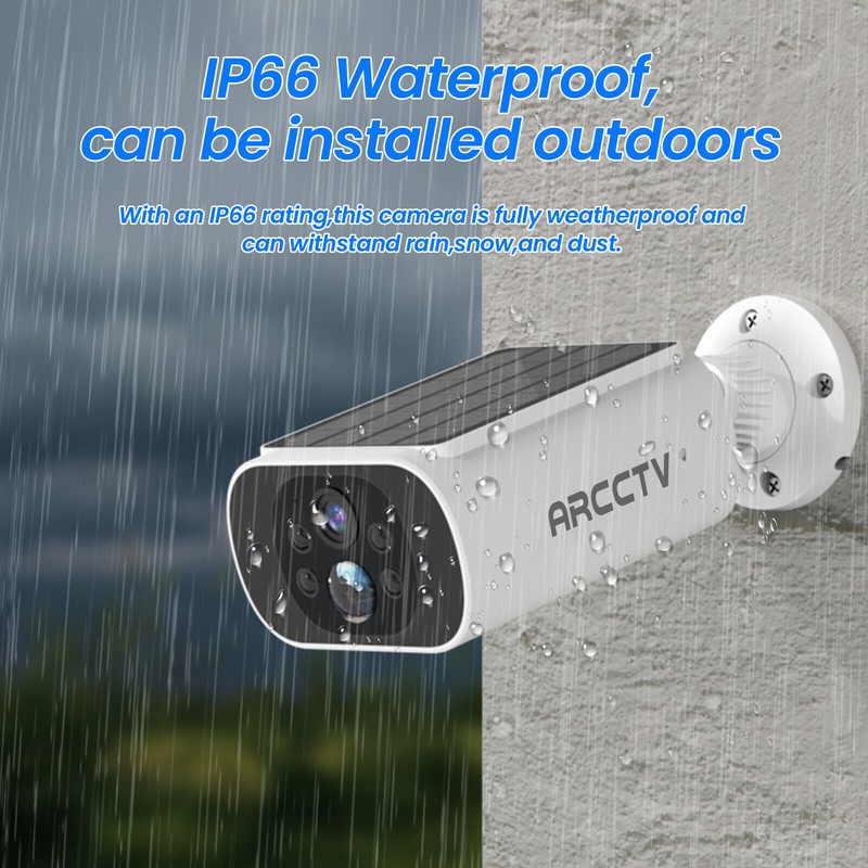 ARCCTV 2K Wireless Solar Security Camera System Audio Outdoor Color Night Vision gallery