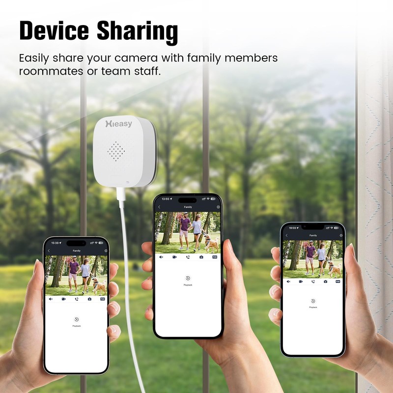 Hieasy 4MP 2.5K Window Security Camera with 24/7 Recording, No Subscription gallery