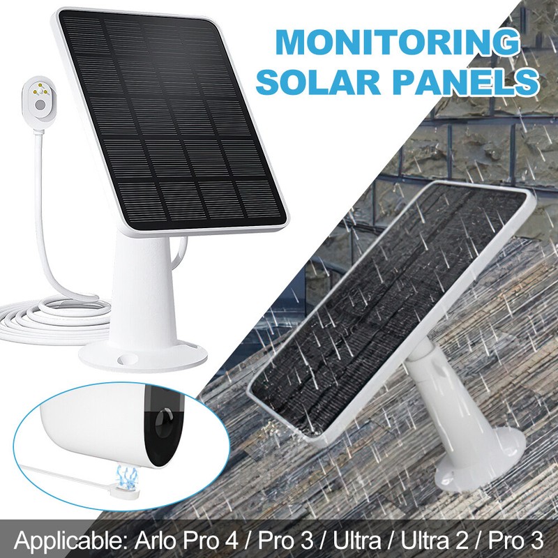 Solar Panel for Arlo Pro 4/Pro 3/Ultra/Ultra 2 Floodlight Camera w/ 9.8ft Cable gallery
