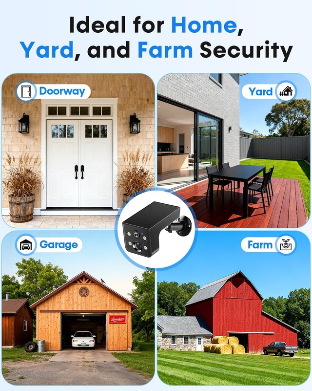 Wireless Solar Outdoor: 2K HD Solar Powered WiFi with AI Motion Detection & C... gallery