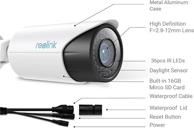 ReoLink RLC-411S 4MP Super HD, Easy PoE & 4X Optical Zoom
