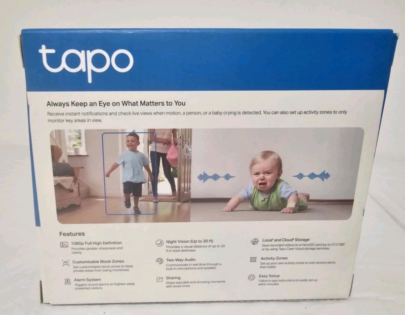 TP-Link Tapo C100 1080p Wi-Fi Home Security Camera Night Vision New Other gallery