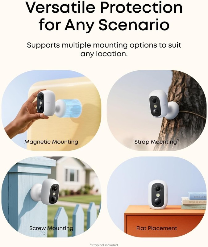 eufy Security eufyCam C35 Wireless Outdoor and Indoor Magnetic Mount NightVision gallery