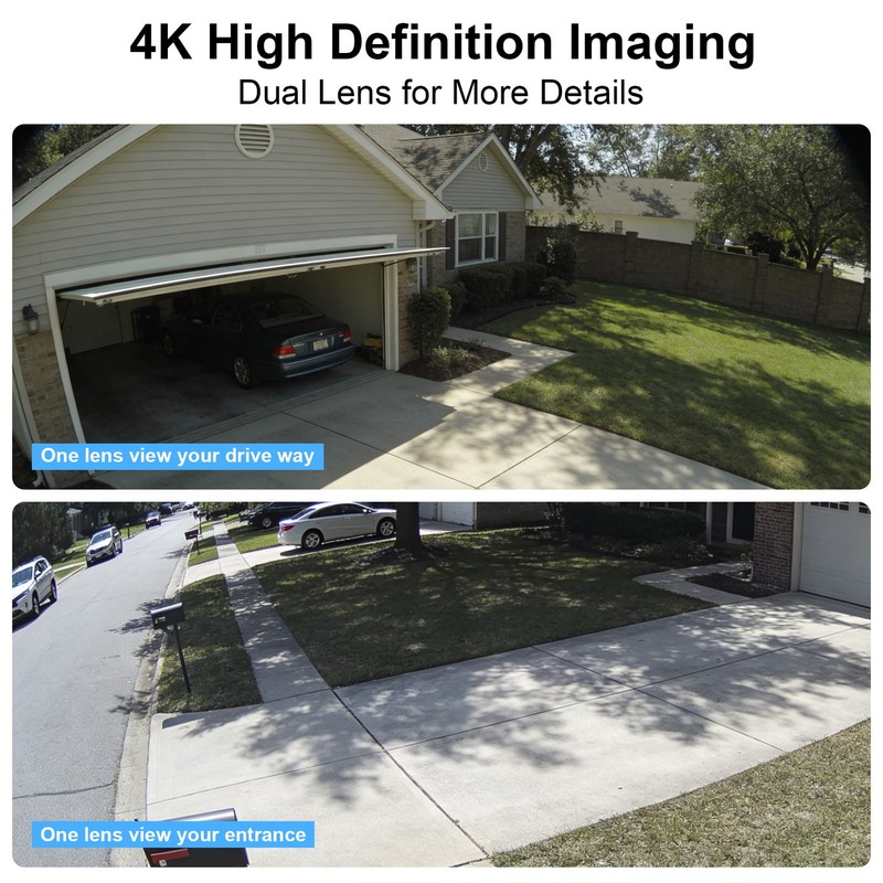 4K 8MP Dual Lens(4+4MP) WiFi PTZ Plug in Security Camera Auto Track Night Vision gallery