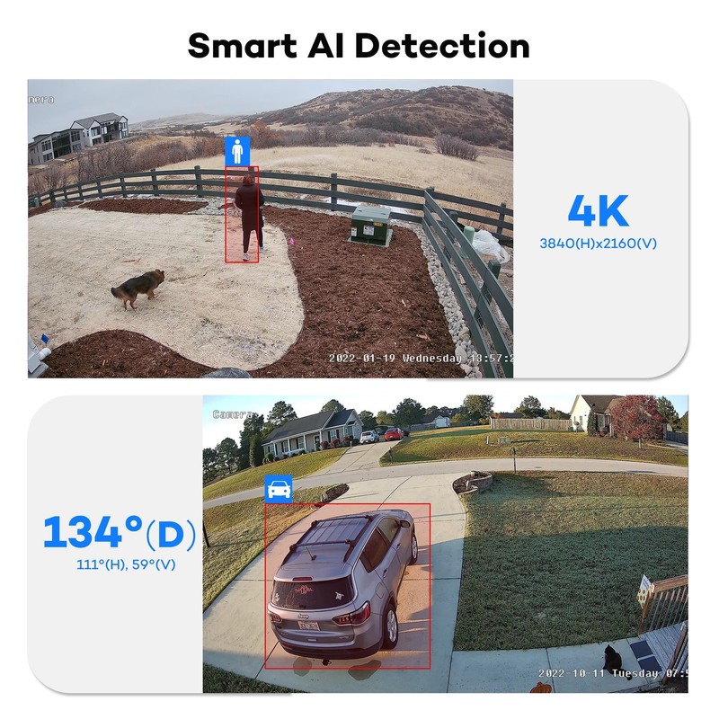 PoE IP Security Camera, 2 Way Audio, Smart Color Night Vision, AI Human Vehic... gallery