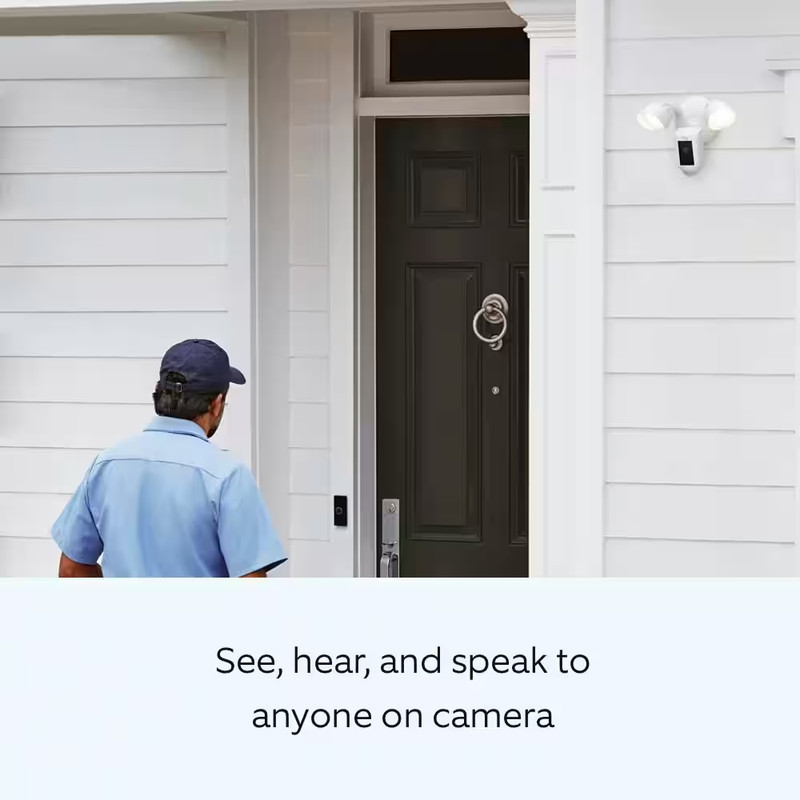 Floodlight Cam plus Wired - Outdoor Smart Security Camera with Two LED Lights, T gallery
