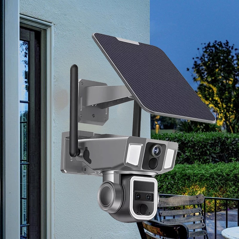 Solar Power 4G WIFI Security Camera 12MP 10X Zoom 4K Cam PIR Auto Tracking PTZdt gallery