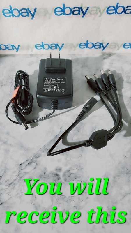 Authentic Power Cable & Splitter For Swann SWPRO-735CAM Security Cameras PRO-735 gallery
