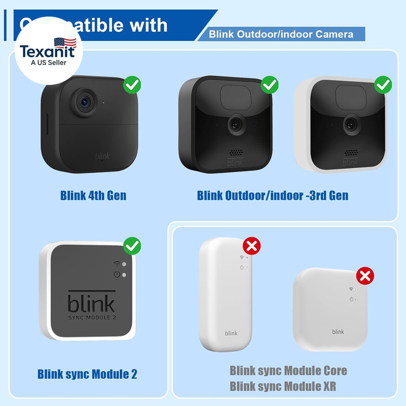 Outdoor Camera Mount for Blink, (2-In-1Minimalist) Sync Module 2 Mount and 3Pack gallery