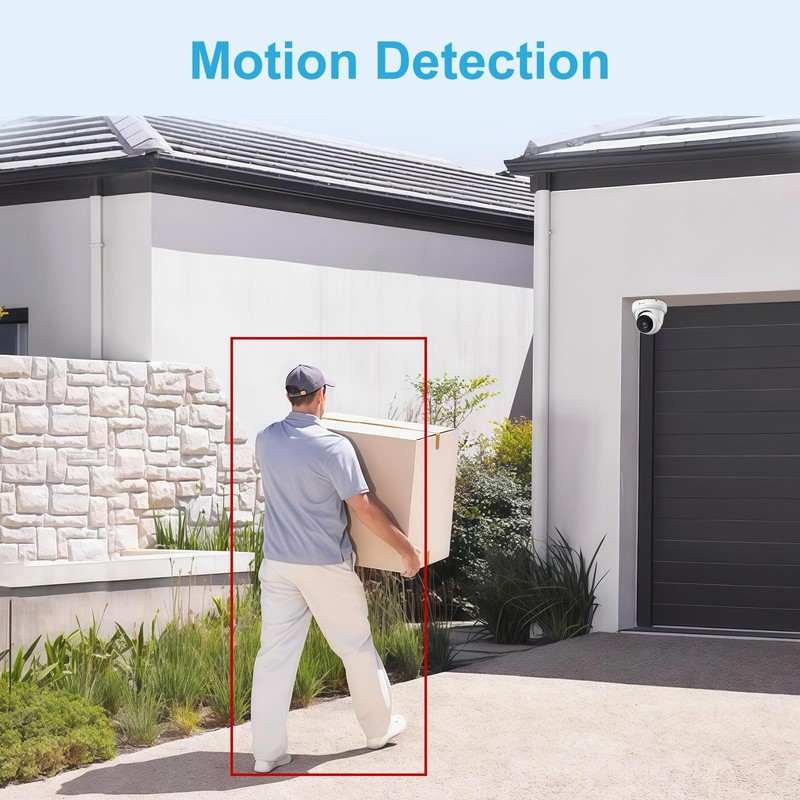 4MP PoE IP Turret with Microphone/Audio, IP Outdoor Indoor, Night Vision 50ft... gallery