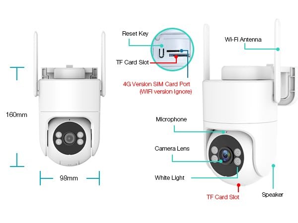 6MP TUYA Security Camera Outdoor, 2.4G/5G WiFi Cameras for Home Security 24/7... gallery