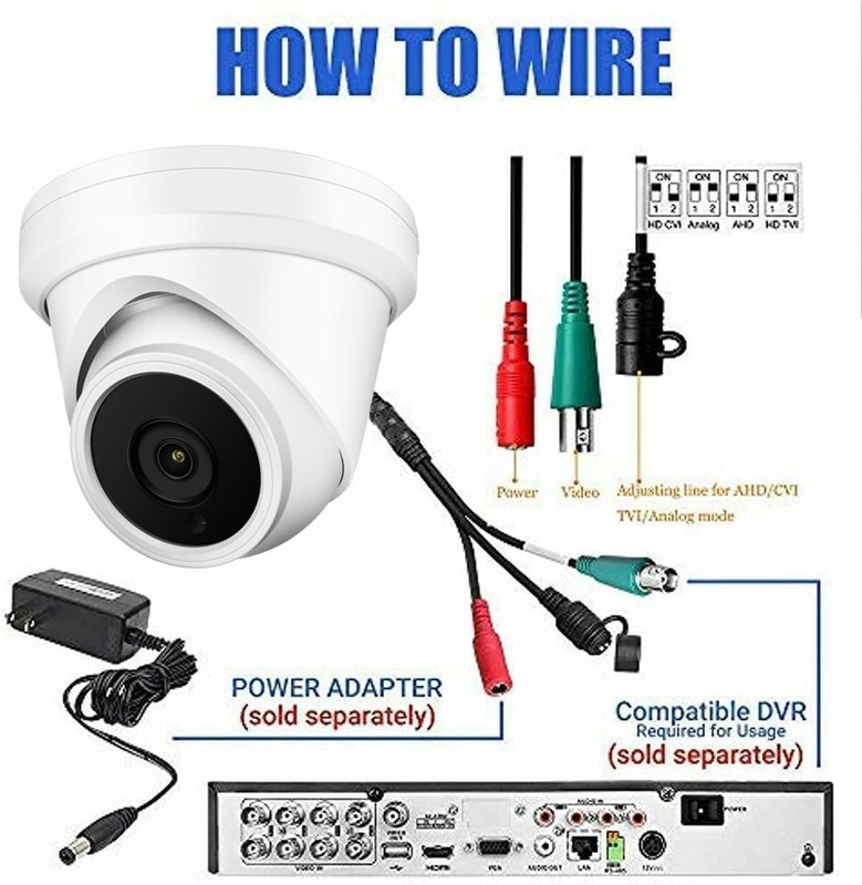8MP Turret TVI AHD CCTV 4IN1 Camera 65ft IR Night Vision Metal Housing 2.8mm gallery